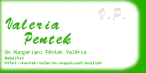 valeria pentek business card